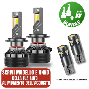 OFFERTA BUNDLE KIT LED H7 CANBUS LENTICOLARE E LUCI DI POSIZIONE T10 W5W OMAGGIO