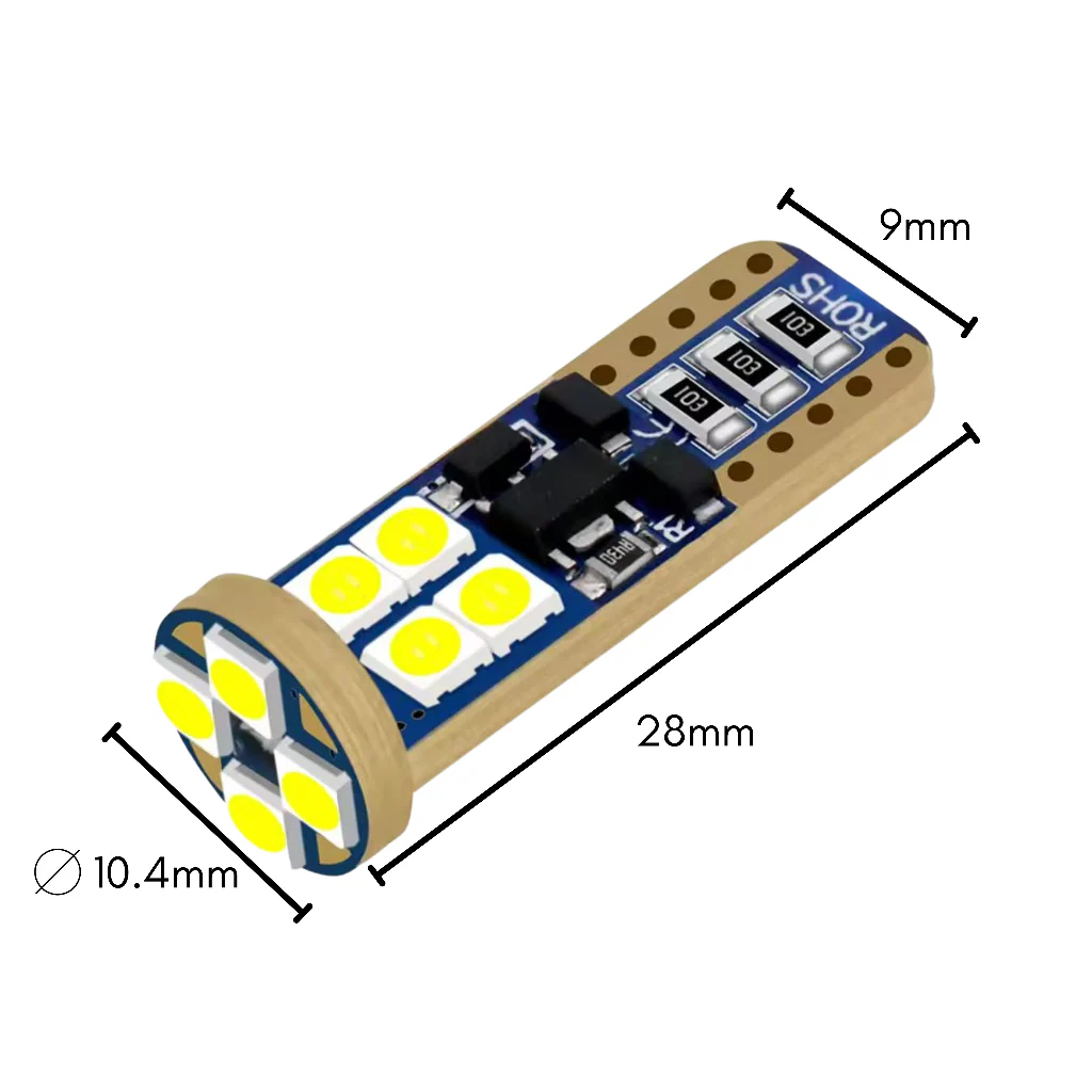 LUCI DI POSIZIONE LED T10 W5W CANBUS - PLT10-1198 - immagine 3