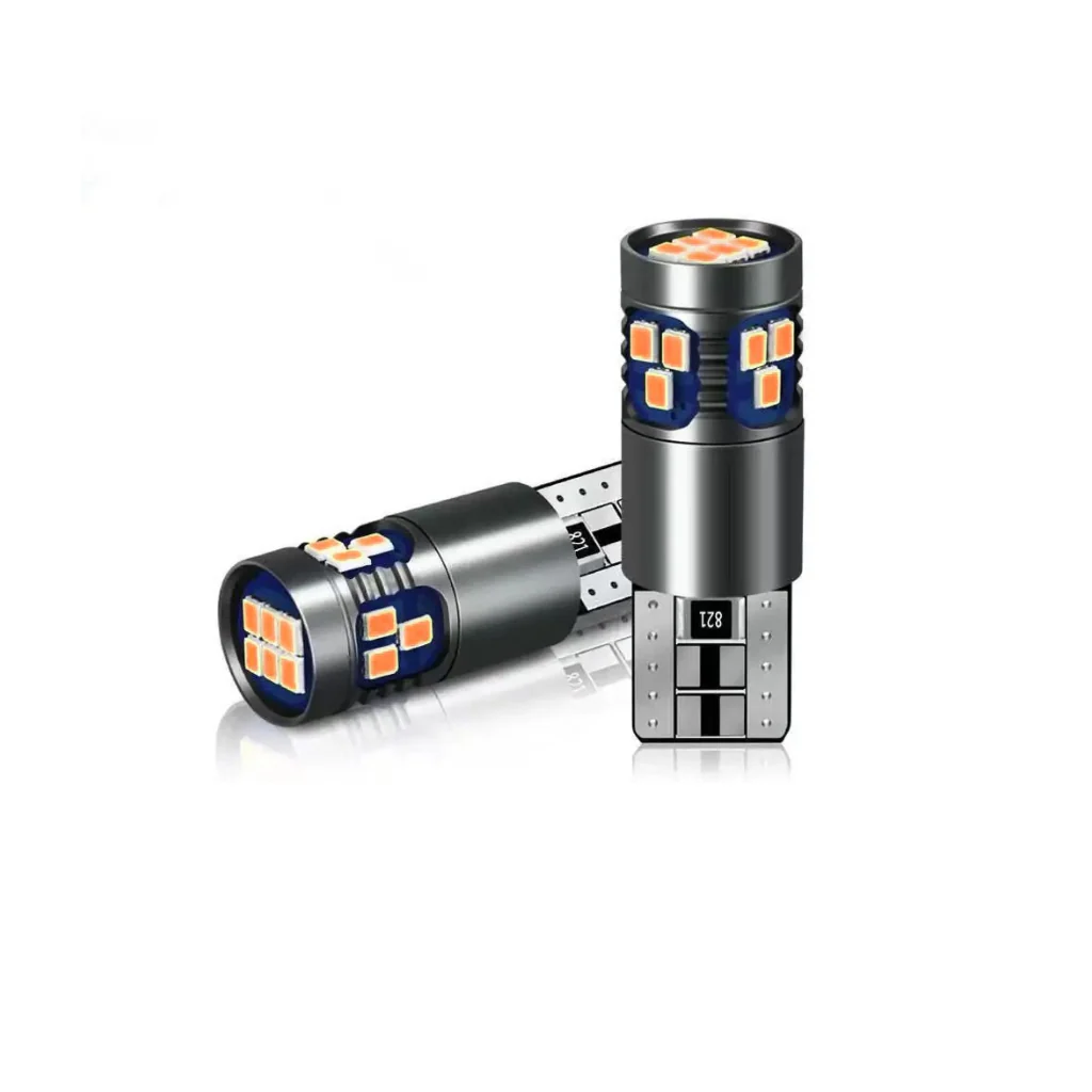 LUCI PER INDICATORI DI DIREZIONE ARANCIO LED T10 WY5W CANBUS - PLT10-19A