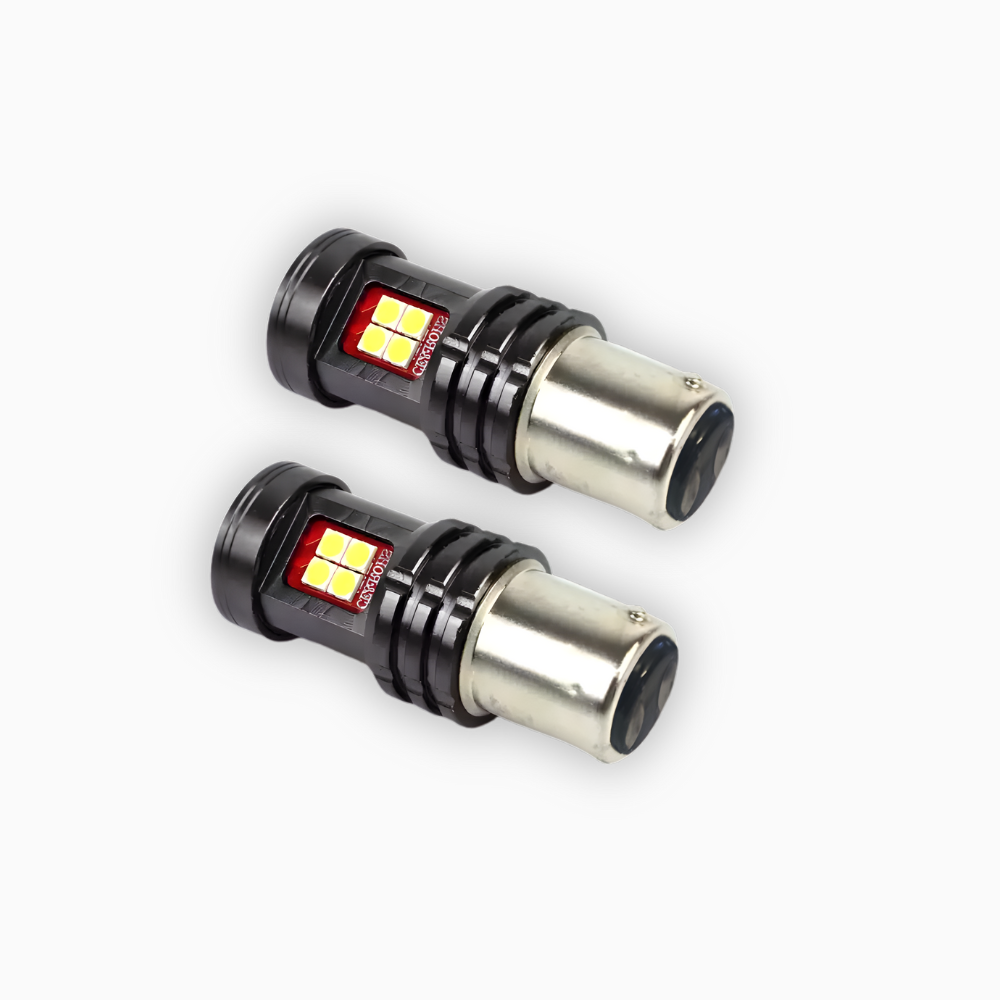 LAMPADE LED 24 VOLT 24VP21/5W DOPPIA LUCE 21 WATT BAY15D 1200 LUMEN 6500K - immagine 3