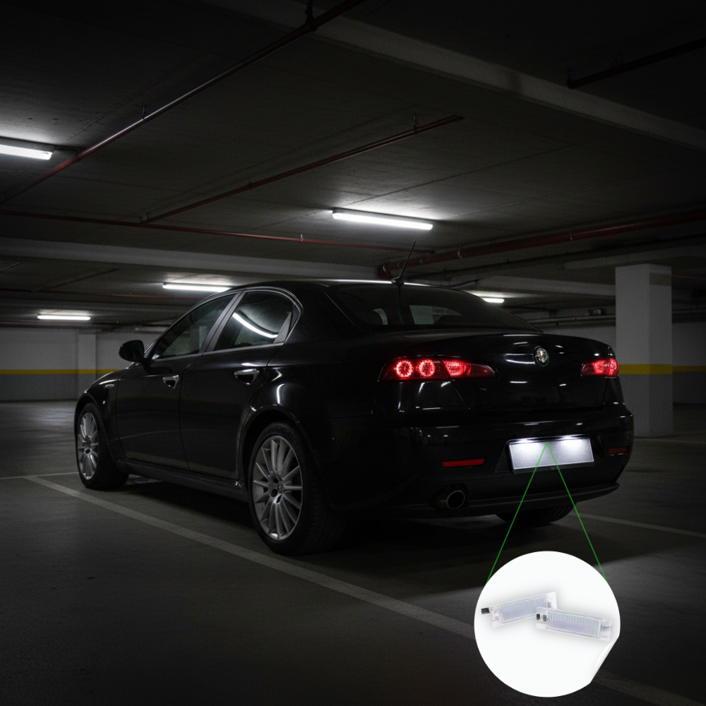 PLACCHETTE LUCI TARGA LED CANBUS ALFA ROMEO GIULIETTA 156 147 - immagine 7