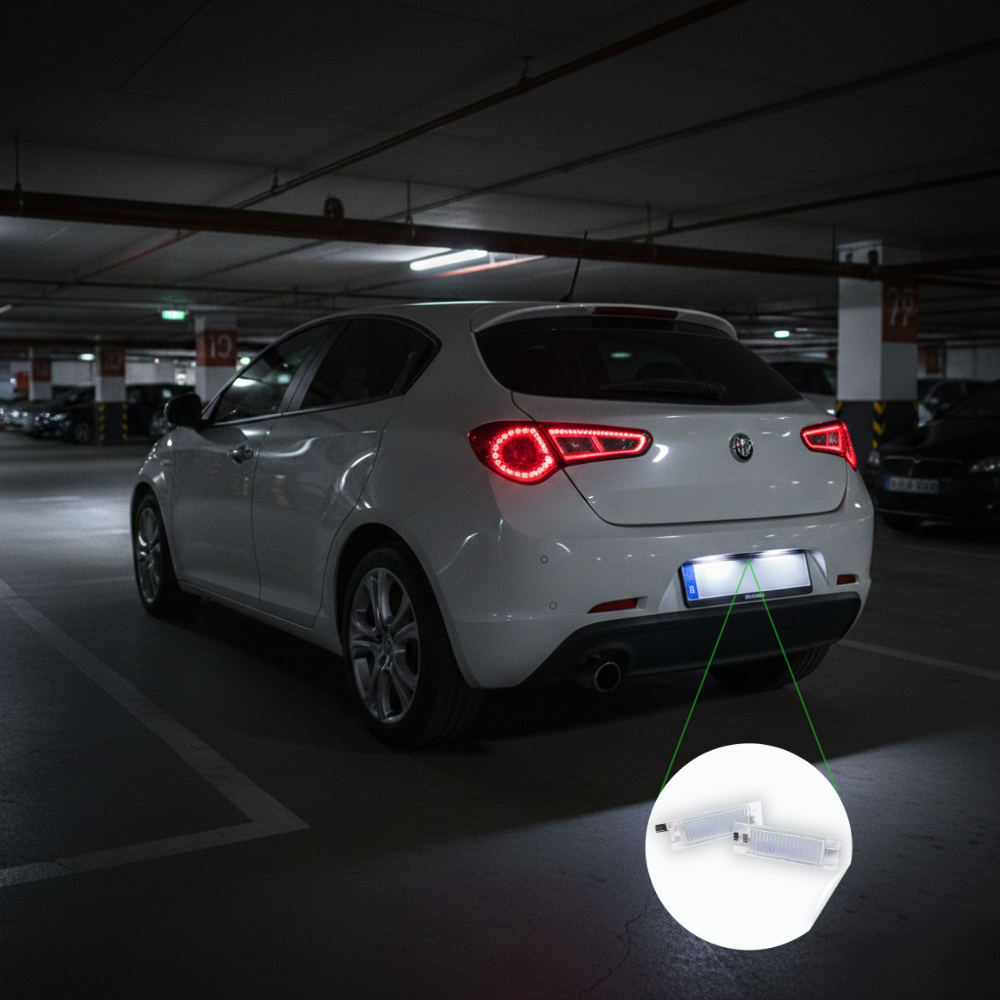 PLACCHETTE LUCI TARGA LED CANBUS ALFA ROMEO GIULIETTA 156 147 - immagine 6