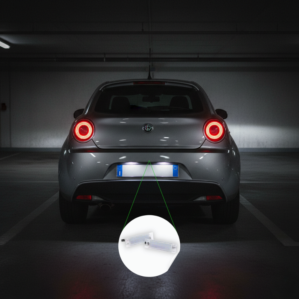 PLACCHETTE LUCI TARGA LED CANBUS ALFA ROMEO GIULIETTA 156 147 - immagine 5
